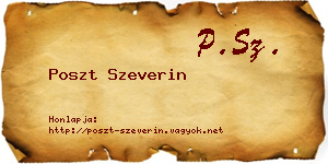 Poszt Szeverin névjegykártya